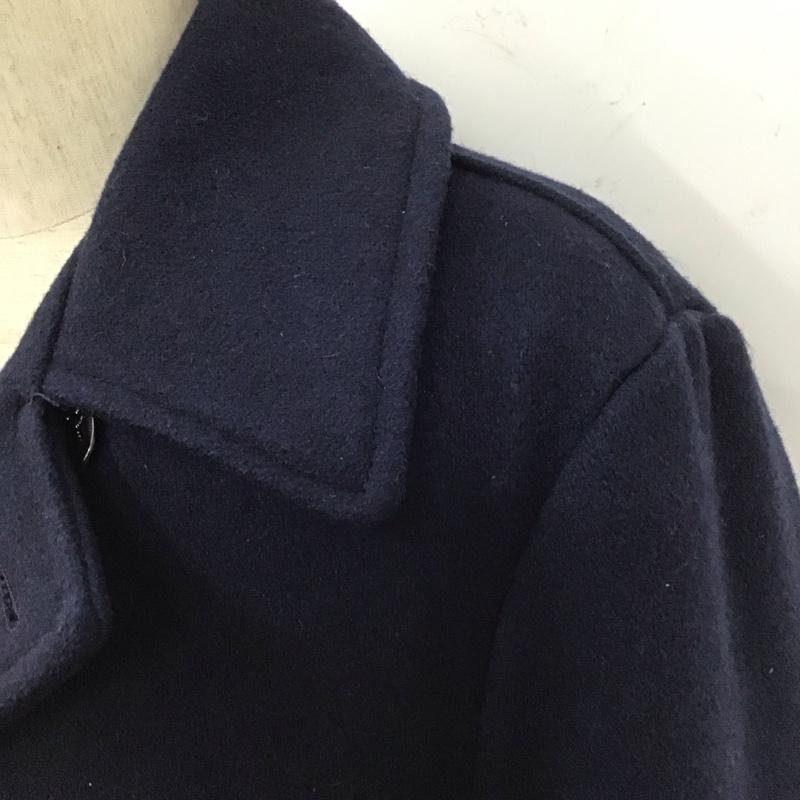 ショット schott コート コート一般 ピーコート アウター ダブルジャケット 40 無地 紺 / ネイビー / メンズ USED 古着 中古 10110375