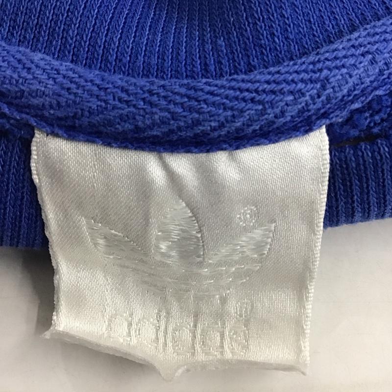 アディダス adidas トレーナー 長袖 刺繍 青 / ブルー / メンズ USED 古着 中古 10134628