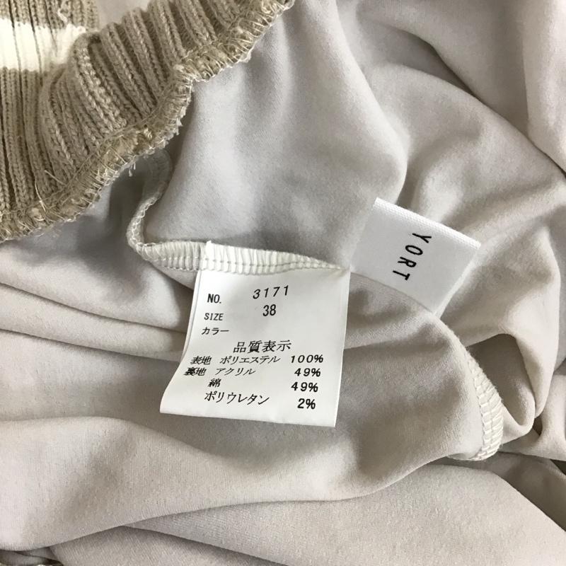 ヨート YORT カットソー 半袖 半袖カットソー シースルーカットソー 半袖シャツ 38 無地 ベージュ / ベージュ / レディース USED 古着 中古 10118589