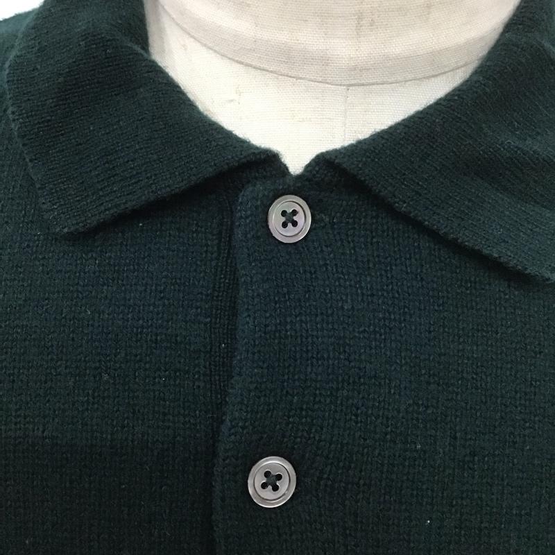 ポロバイラルフローレン Polo by RALPH LAUREN ニット、セーター 長袖 長袖ニットカットソー カラーネック セーター XL ロゴ、文字 緑 / グリーン / メンズ USED 古着 中古 10126436