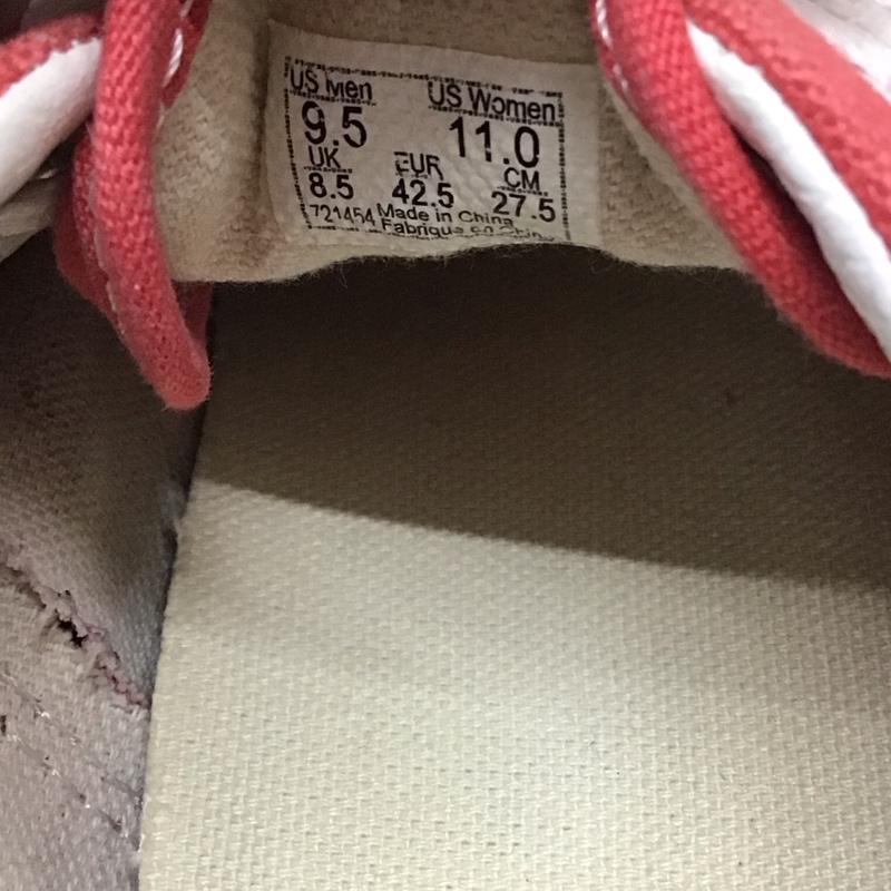 バンズ VANS スニーカー スニーカー 721454 ローカット 27.5cm 27.5cm ロゴ、文字 赤 / レッド / X 白 / ホワイト / メンズ USED 古着 中古 10116234