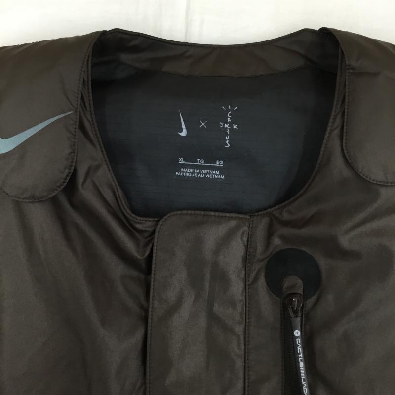 ナイキ NIKE ジャケット、上着 ダウンベスト DM1278-220 ポリエステル トラヴィススコット XL 無地 茶 / ブラウン / メンズ USED 古着 中古 10139262