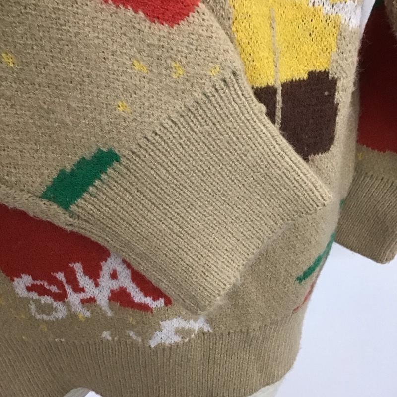 フックバイロックミー Hook By RockME ニット、セーター 長袖 長袖ニット リブニット セーター クルーネックカットソー プリントセーター プリント ベージュ / ベージュ / X 赤 / レッド / X 黄 / イエロー / X 緑 / グリーン / X 白 / ホワイト / X 茶 / ブラウン / メンズ USED 古着 中古 10106323