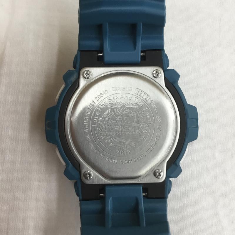 ジーショック G-SHOCK 腕時計 デジタル Love The Sea And The Earth 2012 イルカ クジラ モデル GWX-8900K ロゴ、文字 青 / ブルー / メンズ USED 古着 中古 10108208
