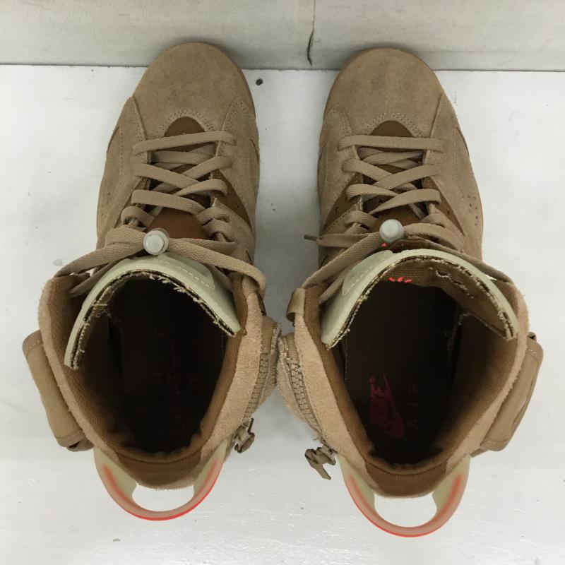 ナイキ NIKE スニーカー スニーカー DH0690-200 Travis Scott × Nike Air Jordan 6 British Khaki 28.0cm ロゴ、文字 ベージュ / ベージュ / X 茶 / ブラウン / メンズ USED 古着 中古 10139444