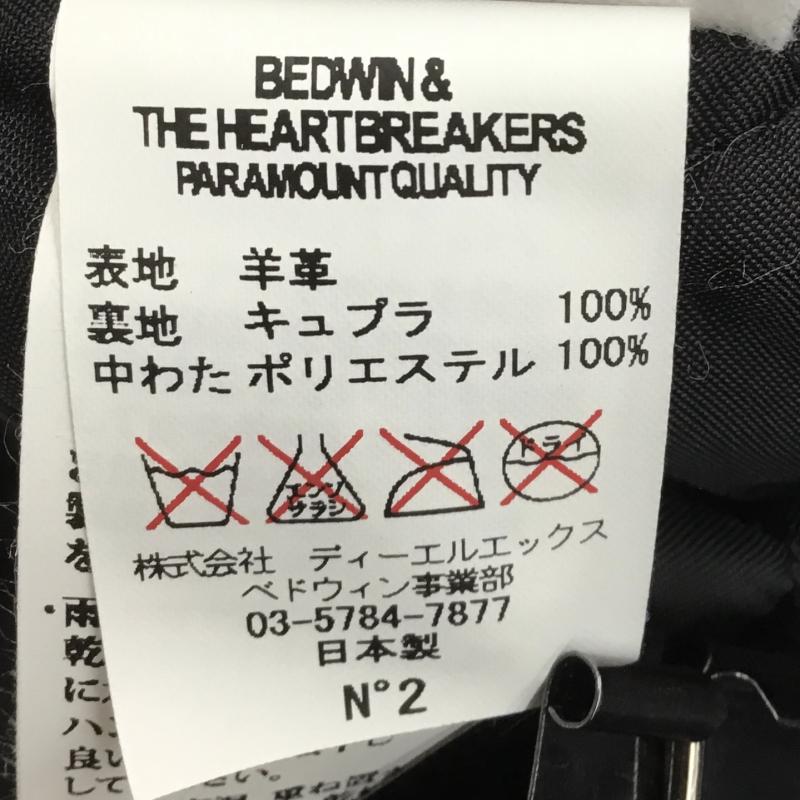ベドウィン アンド ザ ハートブレイカーズ BEDWIN & THE HEARTBREAKERS ジャケット、上着 レザージャケット 羊革 ダブルライダースジャケット BUSHER 無地 青 / ブルー / メンズ USED 古着 中古 10116107