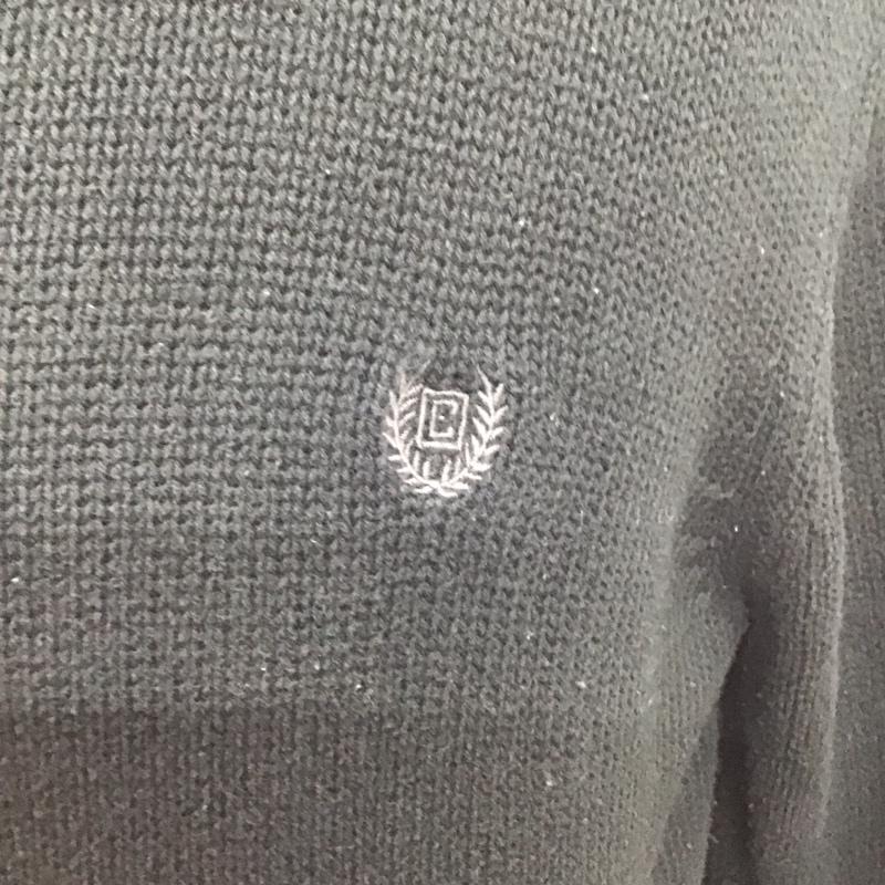 チャップス CHAPS ニット、セーター 長袖 長袖ニットカットソー ニット セーター クルーネックニット M ロゴ、文字 黒 / ブラック / メンズ USED 古着 中古 10124597