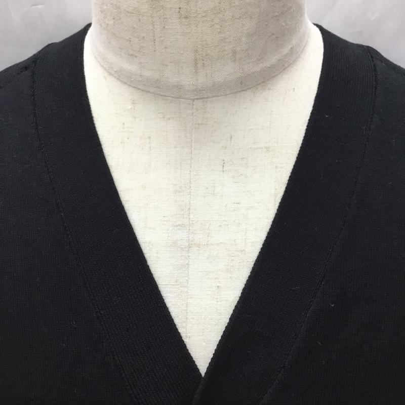ジーユー GU カーディガン 長袖 351-351025 UNDERCOVERシアーコンビネーションニットカーディガン 長袖ニットカーディガン XL 無地 黒 / ブラック / メンズ USED 古着 中古 10111300