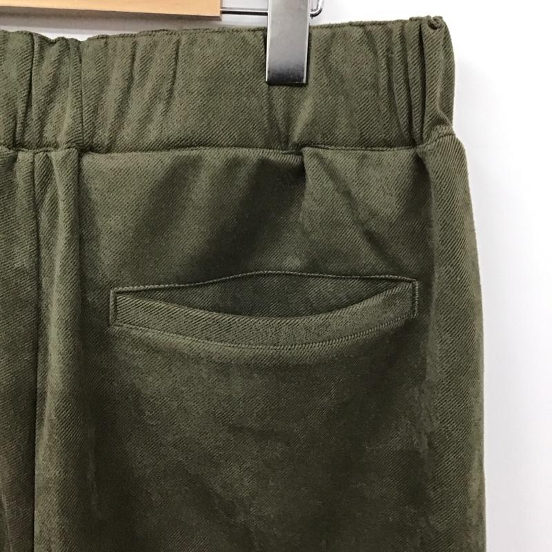 ニコアンド niko and... パンツ スラックス フェイクスエードイージーPT L 無地 カーキ / カーキ /  メンズ USED 古着 中古 10128330