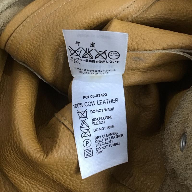 リーバイス Levi s ジャケット、上着 ジャケット、ブレザー レザージャケット ボタンジャケット アウター 99年 復刻 36 ロゴ、文字 ベージュ / ベージュ / メンズ USED 古着 中古 10141656