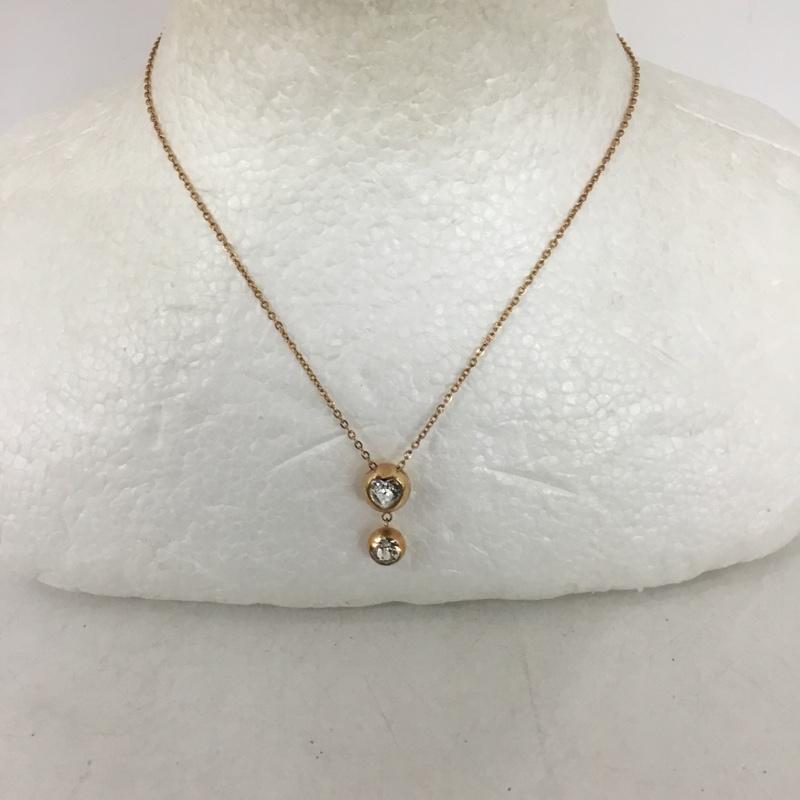 フォリフォリ Folli Follie アクセサリー ネックレス、ペンダント ロゴ、文字 金 / ゴールド / レディース USED 古着 中古 10137866