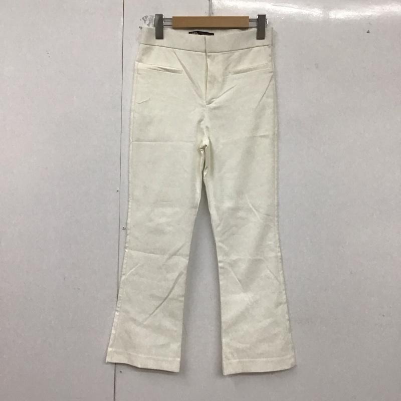 ザラ ZARA パンツ スラックス スリムパンツ ストレッチパンツ カジュアルパンツ S 無地 白 / ホワイト / レディース USED 古着 中古 10129531