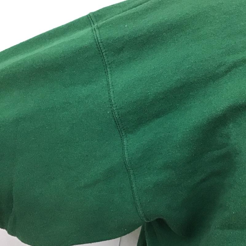 古着 USED トレーナー 長袖 長袖トレーナー スウェット クルーネック リブスウェットカットソー L プリント 緑 / グリーン /  メンズ USED 古着 中古 10116405