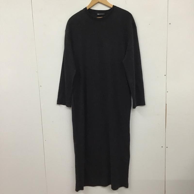 ザラ ZARA ワンピース ロングスカート S 無地 黒 / ブラック / レディース USED 古着 中古 10137445