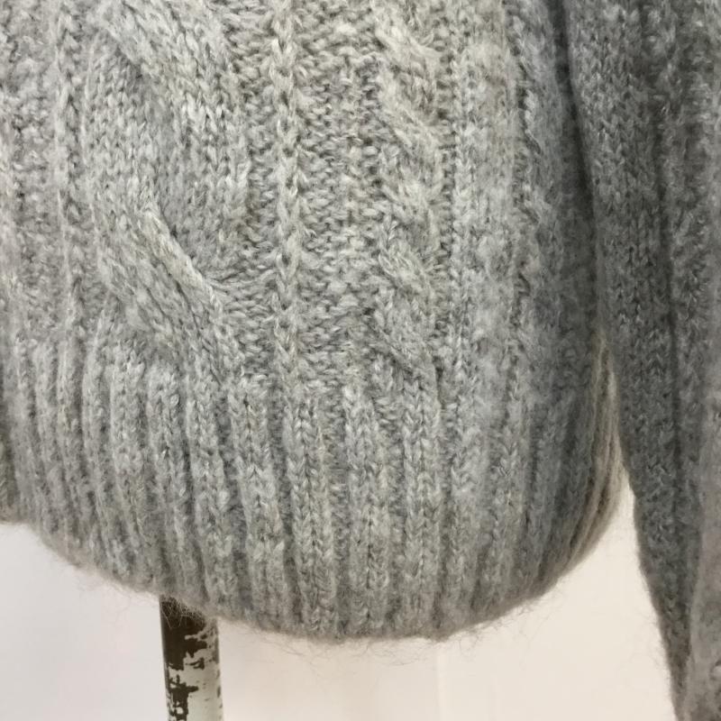 ルスーク LESOUK ニット、セーター 長袖 38 無地 灰 / グレー / レディース USED 古着 中古 10043225