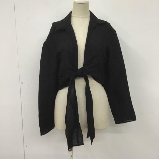 ザラ ZARA カットソー 長袖 2180 050 800 ショート丈 ボレロ M 無地 黒 / ブラック /  レディース USED 古着 中古 10107154