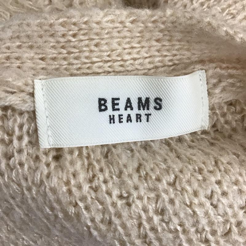ビームス ハート BEAMS HEART カーディガン 長袖 43-15-0618-213 Vネック 無地 アイボリー / アイボリー / レディース USED 古着 中古 10112563