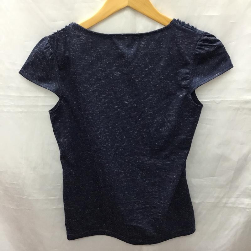 グリーンレーベルリラクシング green label relaxing カットソー 半袖 3517-699-0369 フレンチスリーブ 無地 紺 / ネイビー / レディース USED 古着 中古 10118157