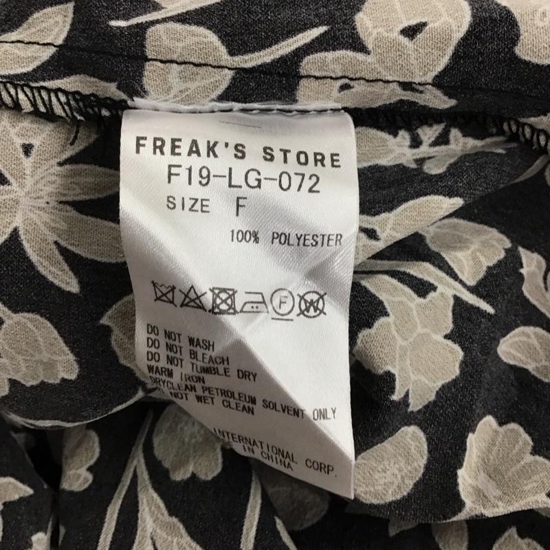 フリークスストア FREAK S STORE ワンピース ロングスカート ロングワンピース ノースリーブワンピース フレアスカート FREE プリント 黒 / ブラック / レディース USED 古着 中古 10146150