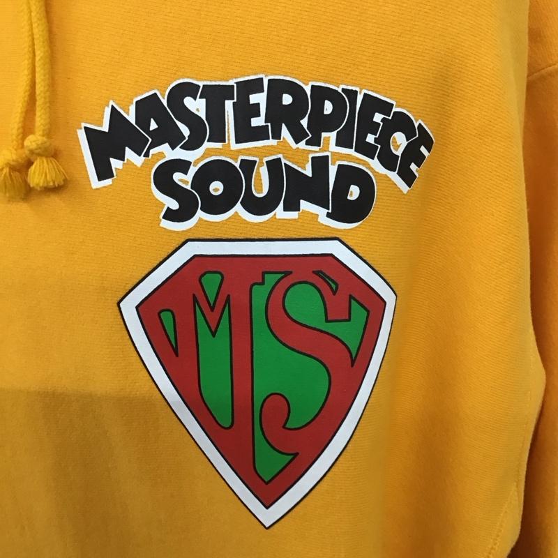 マスターピースサウンド MASTERPIECESOUND パーカー 長袖 Champion XL プリント 黄 / イエロー / メンズ USED 古着 中古 10106413