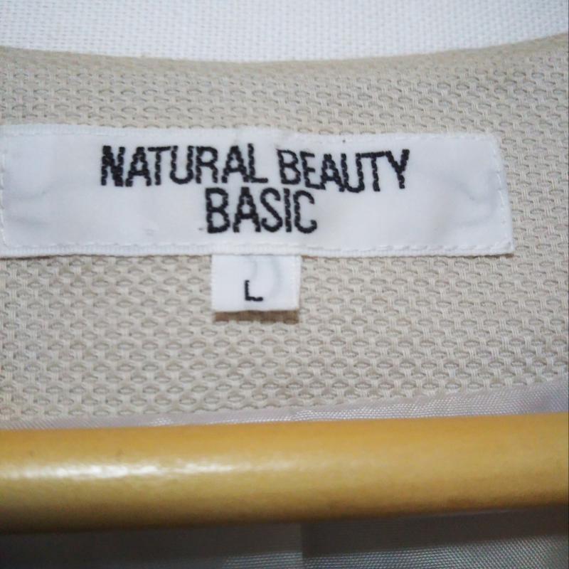 ナチュラルビューティーベーシック NATURAL BEAUTY BASIC コート コート一般 L 無地 ベージュ / ベージュ / レディース USED 古着 中古 10013116