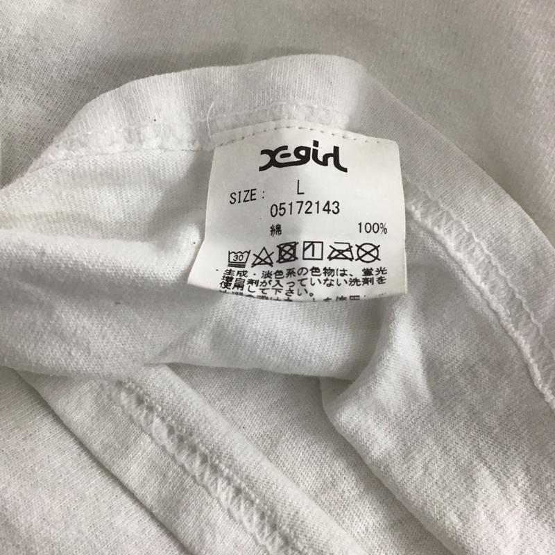 エクストララージ XLARGE Tシャツ 半袖 半袖カットソー プリントTシャツ クルーネックカットソー xgirl L プリント 白 / ホワイト / メンズ USED 古着 中古 10132561