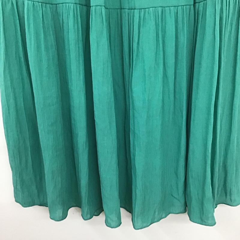 ニコアンド niko and... スカート ロングスカート L 無地 緑 / グリーン / レディース USED 古着 中古 10139364