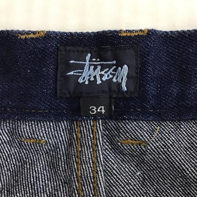 ステューシー STUSSY パンツ デニム、ジーンズ デニムパンツ ワイドパンツ ストレートパンツ カジュアルパンツ 34 無地 インディゴ / インディゴ /  メンズ USED 古着 中古 10121465