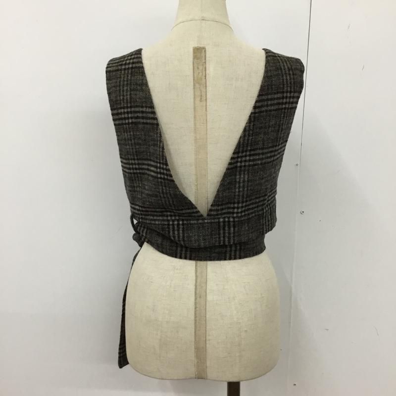 ハレ HARE トップス トップス HAL06086AK ビスチェ ベスト FREE チェック ベージュ / ベージュ / X 黒 / ブラック / X 茶 / ブラウン / レディース USED 古着 中古 10118182