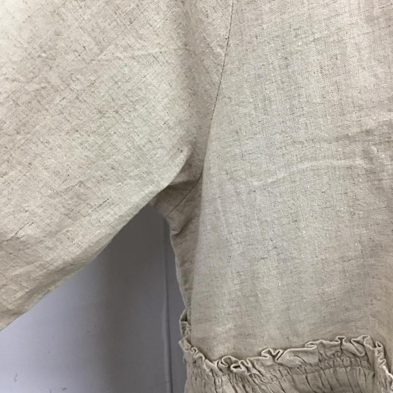 イチ ichi ワンピース ロングスカート 191030A G191030 長袖 コットンリネン 綿麻 タグ付き FREE 無地 ベージュ / ベージュ /  レディース USED 古着 中古 10133413