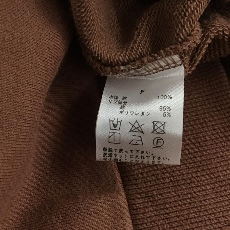 ポピー POPPY トレーナー 長袖 スウェット 刺繍 FREE 花柄 茶 / ブラウン / レディース USED 古着 中古 10143816