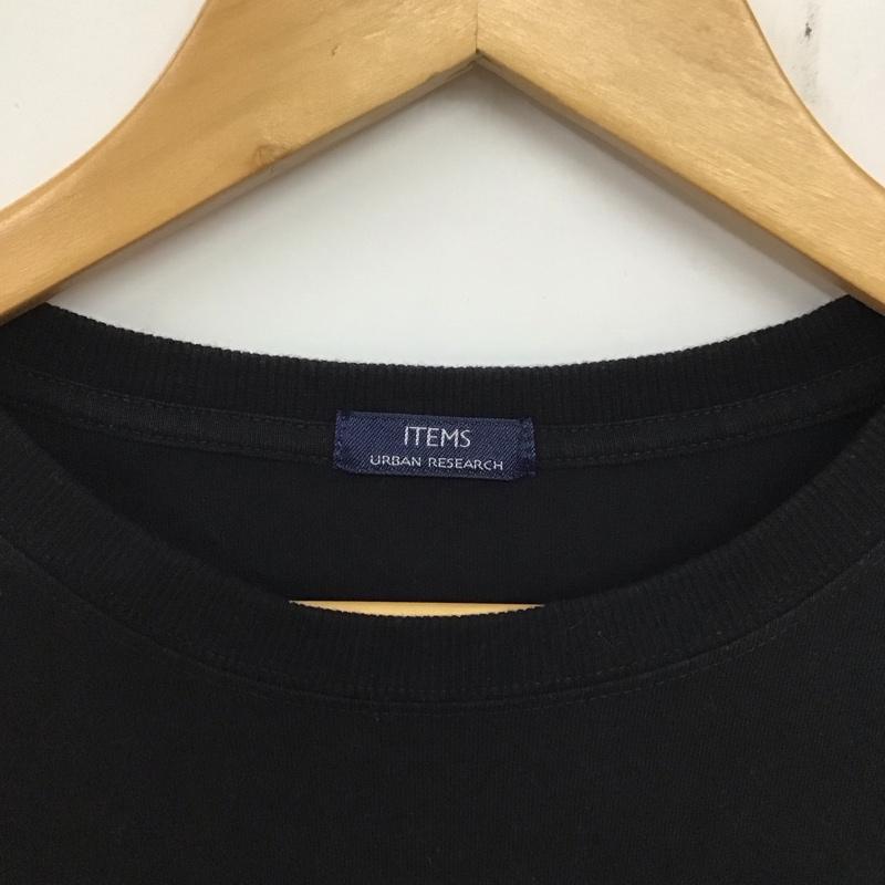 アイテムズ アーバンリサーチ ITEMS URBAN RESEARCH Tシャツ 半袖 IT15-11A029 カレッジロゴプリント リンガーTシャツ L プリント 黒 / ブラック / メンズ USED 古着 中古 10134608