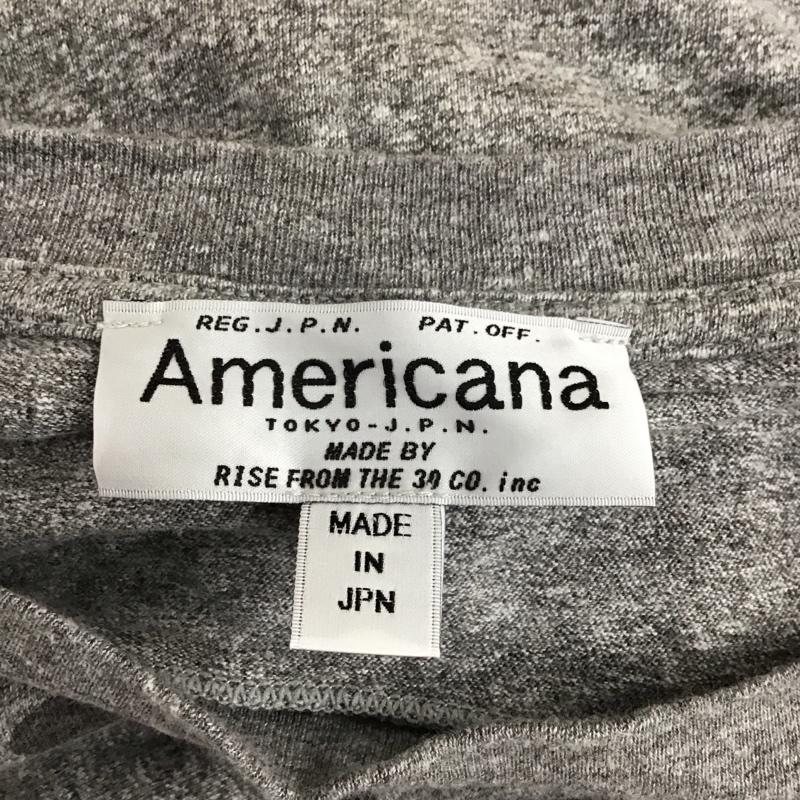 アメリカーナ AMERICANA Tシャツ 半袖 コットン ロゴ、文字 灰 / グレー / レディース USED 古着 中古 10114943