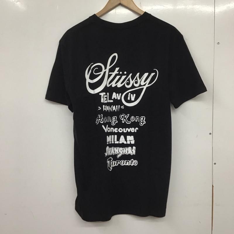 ステューシー STUSSY Tシャツ 半袖 半袖カットソー プリントTシャツ クルーネックカットソー L プリント 黒 / ブラック / メンズ USED 古着 中古 10138439