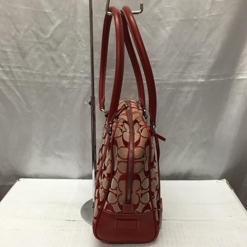 コーチ COACH ハンドバッグ ハンドバッグ E1R 6097 シグネチャー 総柄 赤 / レッド / レディース USED 古着 中古 10120736