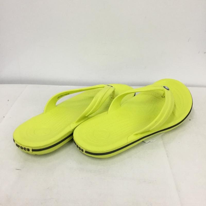クロックス crocs サンダル サンダル 11033-7H1 Crocband Flip 24.0cm 無地 黄 / イエロー / レディース USED 古着 中古 10134185