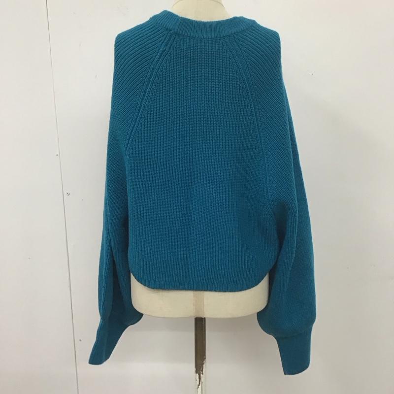 アズールバイマウジー AZUL BY MOUSSY ニット、セーター 長袖 250FAT70-198H カシュクールニットセットトップス M 無地 青 / ブルー / レディース USED 古着 中古 10110968