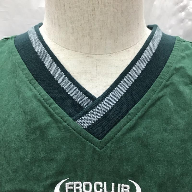 フリークスストア FREAK S STORE カットソー 半袖 ノースリーブカットソー ロゴタンクトップ Vネック fro club L ロゴ、文字 緑 / グリーン / メンズ USED 古着 中古 10122682