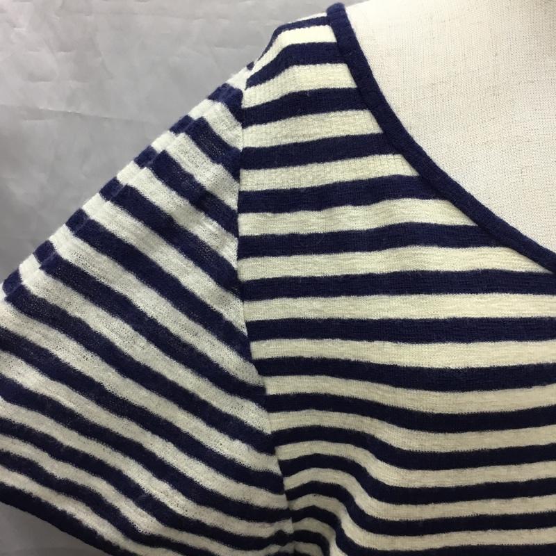 マカフィー MACPHEE カットソー 半袖 半袖カットソー ボーダーTシャツ クルーネックカットソー 1 ボーダー柄 白 / ホワイト / X 紺 / ネイビー / レディース USED 古着 中古 10118459