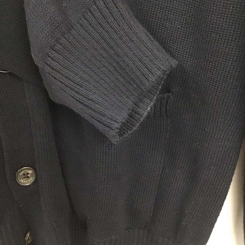古着 USED カーディガン 長袖 HERITAGE S 無地 黒 / ブラック / メンズ USED 古着 中古 10134874