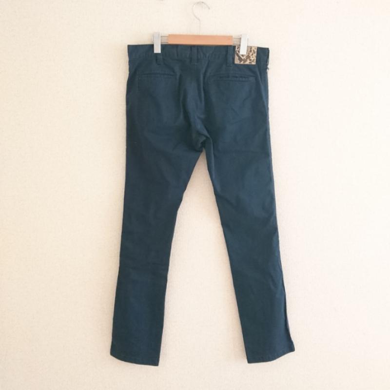 ユニフォームエクスペリメント uniform experiment パンツ チノパン 2 無地 X ヘビ柄 紺 / ネイビー / メンズ USED 古着 中古 10011980