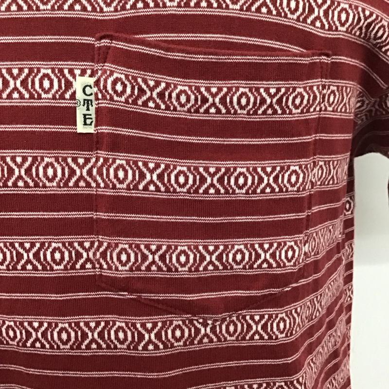 クーティー COOTIE Tシャツ 半袖 半袖カットソー プリントTシャツ クルーネックカットソー L プリント 白 / ホワイト / X えんじ / ワインレッド /  メンズ USED 古着 中古 10113144
