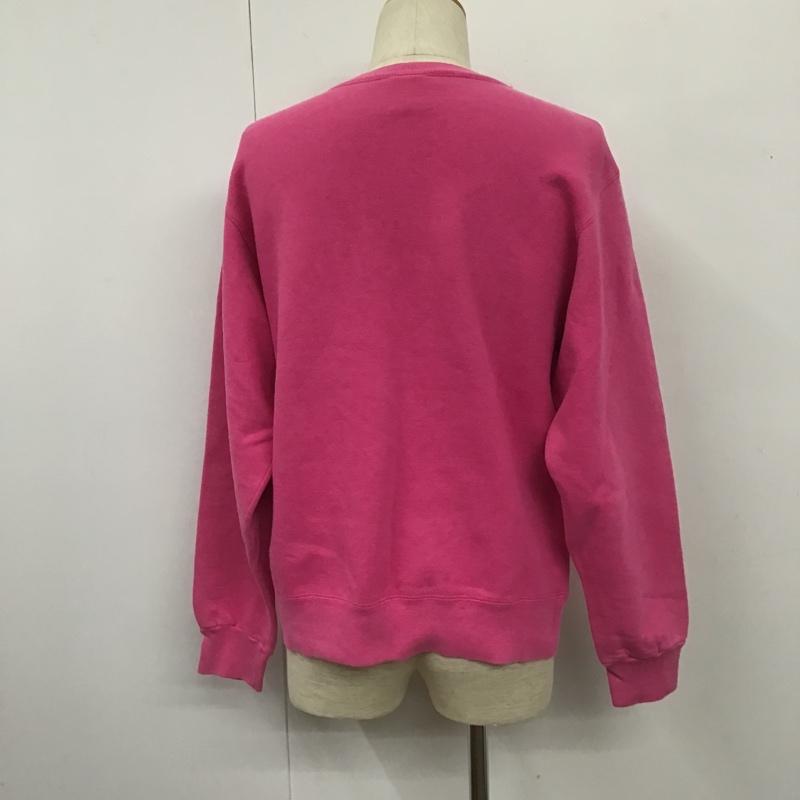 チャンピオン Champion トレーナー 長袖 長袖トレーナー スウェット リブ クルーネックカットソー 古着 90s L ロゴ、文字 桃 / ピンク / メンズ USED 古着 中古 10105573