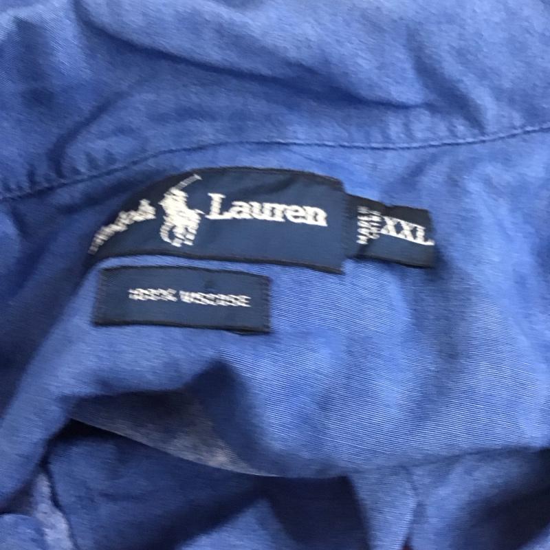 ラルフローレン RALPHLAUREN シャツ、ブラウス 半袖 半袖シャツ カラーシャツ 半袖カットソー アロハシャツ XXL プリント 青 / ブルー / メンズ USED 古着 中古 10106355