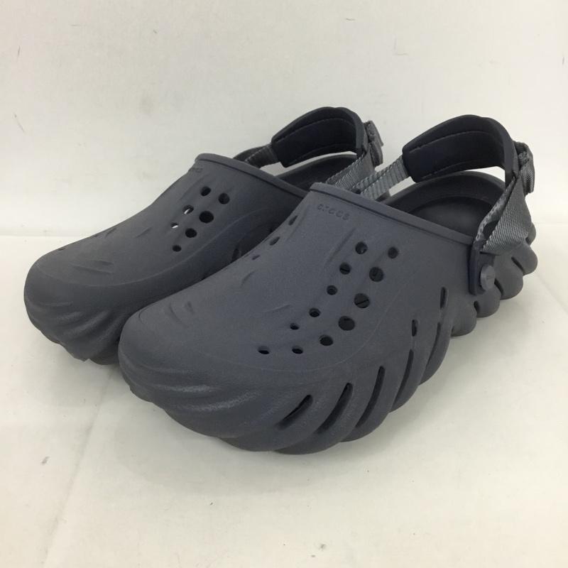 クロックス crocs サンダル サンダル ECHO CLOG M9 ロゴ、文字 紺 / ネイビー / メンズ USED 古着 中古 10128983