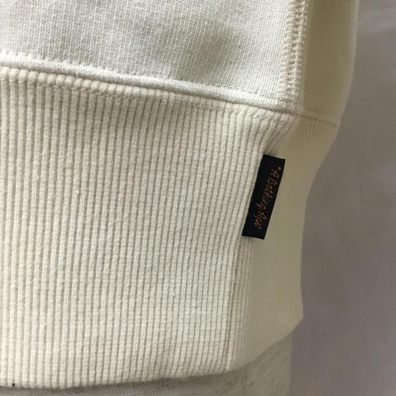 アベイシングエイプ A BATHING APE トレーナー 長袖 001SWK201005M APE SHALL NEVER KILL APE CREWNECK 裏起毛 L ロゴ、文字 アイボリー / アイボリー /  メンズ USED 古着 中古 10117078