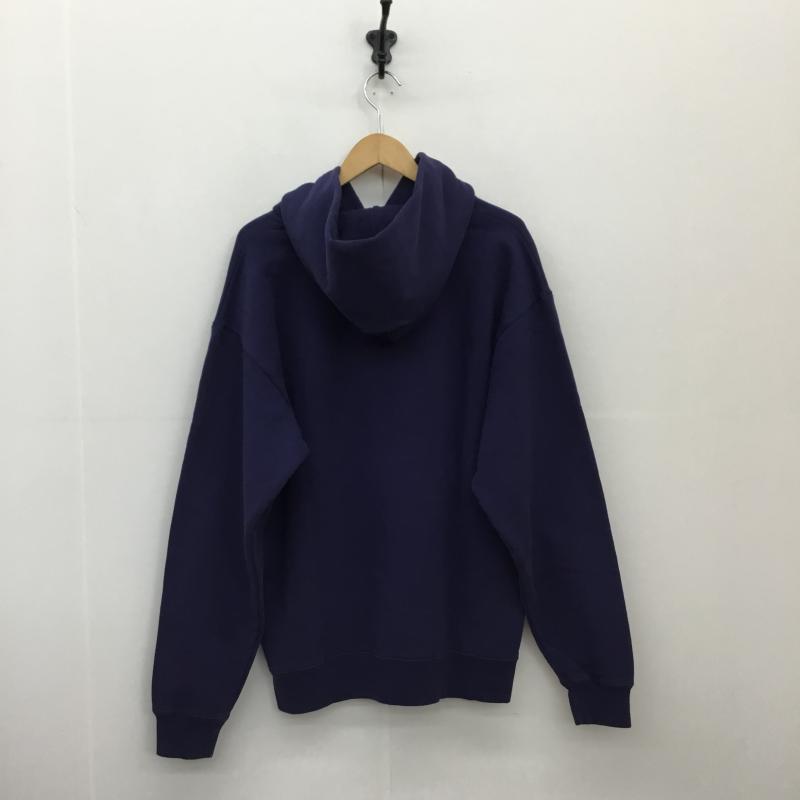 ユニオン UNION パーカー 長袖 UNION STATE HOODIE L ロゴ、文字 紺 / ネイビー / X 橙 / オレンジ /  メンズ USED 古着 中古 10124623