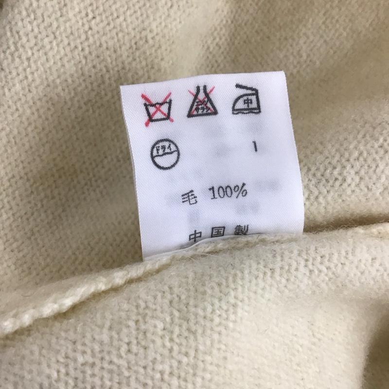 ラルフローレン RALPHLAUREN ニット、セーター 長袖 長袖ニットカットソー クルーネック セーター M ロゴ、文字 白 / ホワイト / メンズ USED 古着 中古 10142384