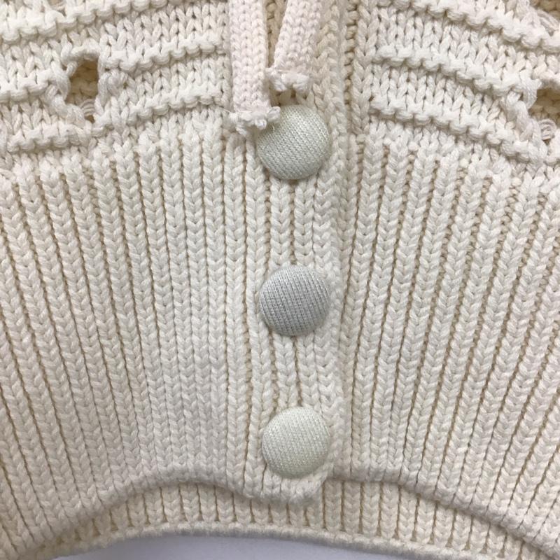 ザラ ZARA カーディガン 長袖 L 無地 白 / ホワイト / レディース USED 古着 中古 10139391