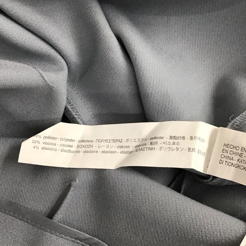 ザラベーシック ZARA BASIC パンツ スラックス スラックスパンツ ワイドパンツ カジュアルパンツ M 無地 水色 / ライトブルー / レディース USED 古着 中古 10122537